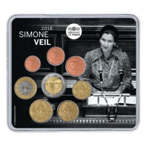 FRANCE EURO SET 2018 - SIMONE VEIL +2 EURO